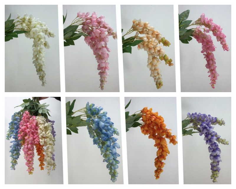 Ouli®®အတု Wisteria Aubergine - အရည်အသွေးမြင့်အတု wisteria အလှဆင်ပစ္စည်းများ