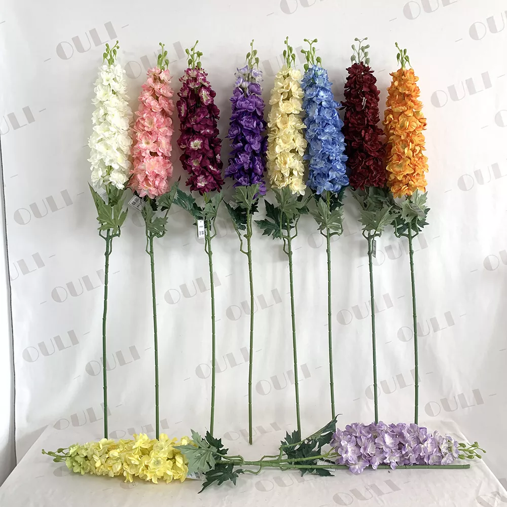 Silk Delphinium အတုပန်းပွင့်
