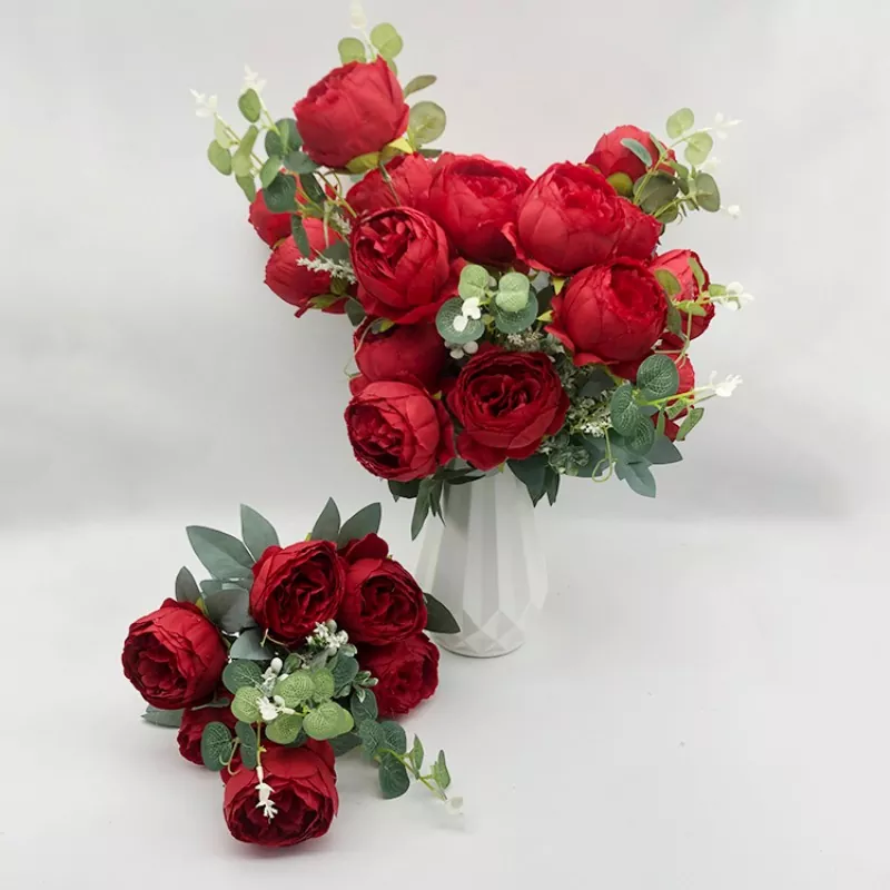 ပိုးပန်းများ faux peony boquet